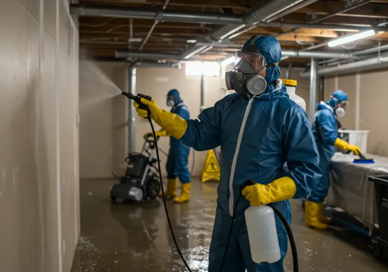 Basement Sanitization and Antimicrobial Treatment process in Saint Martin, MS