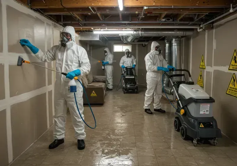 Basement Moisture Removal and Structural Drying process in Saint Martin, MS